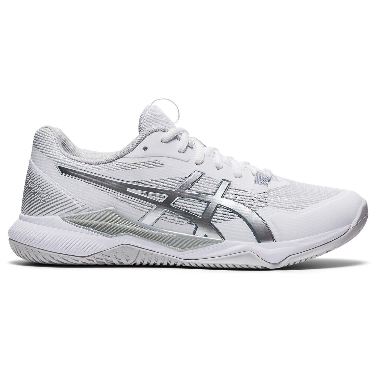 Asics Gel Tactic Women's Indoor Court Shoe (White/Silver) - RacquetGuys.ca