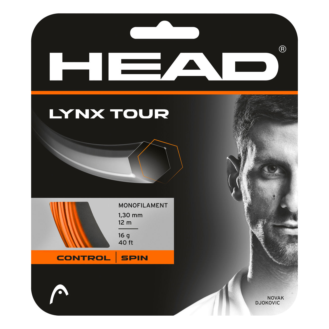 Head Lynx Tour 16 Tennis String (Orange) - RacquetGuys.ca