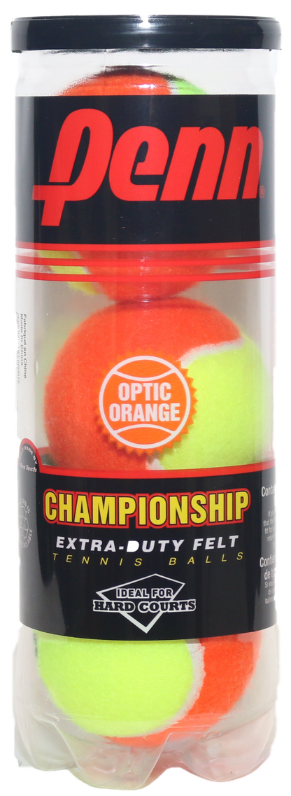 Penn Championship Extra Duty Two Tone Tennis Balls - 24 Can Case (Orange/Yellow) - RacquetGuys.ca