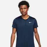 Nike Men's Dri-FIT Advantage Zip Polo (Obsidian/White) - RacquetGuys.ca