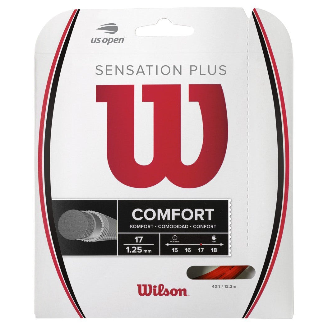 Wilson Sensation Plus 17 Tennis String (Red) - RacquetGuys.ca