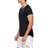 Asics Men's Club Short Sleeve Top (Black) - RacquetGuys.ca