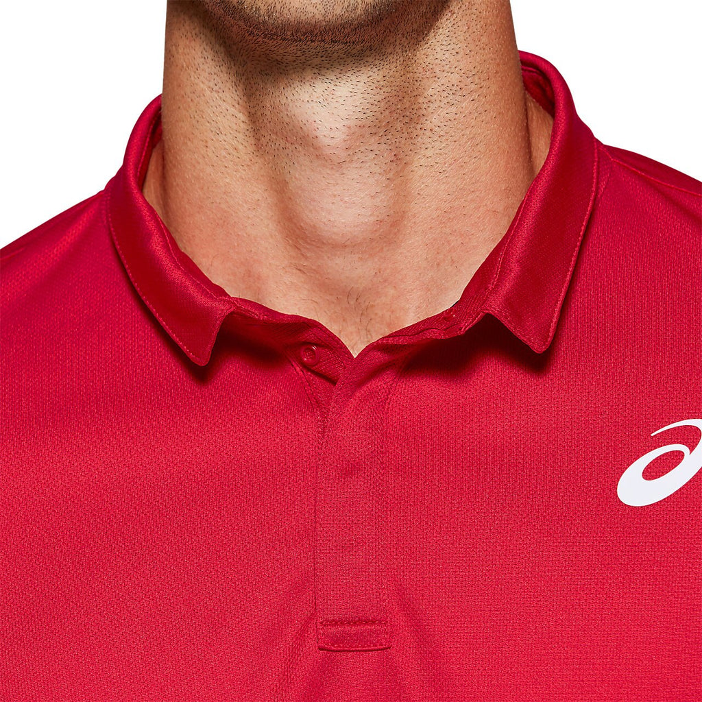 Asics Men's Club Polo (Red) - RacquetGuys.ca