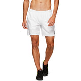 Asics Men's Club 7 Inch Shorts (White) - RacquetGuys.ca
