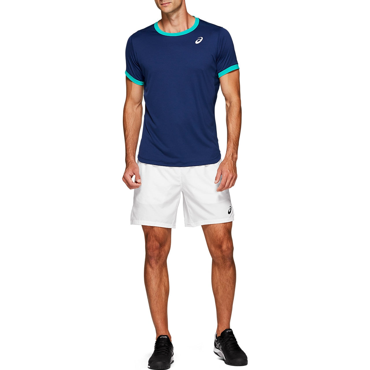 Asics Men's Club 7 Inch Shorts (White) - RacquetGuys.ca