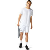 Asics Men's Match Short Sleeve Top (White) - RacquetGuys.ca