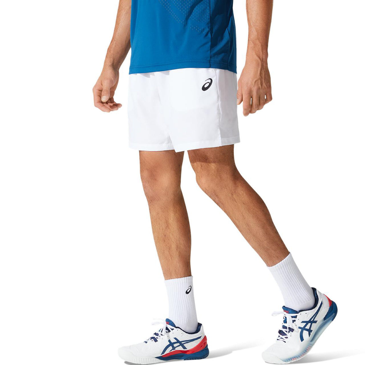 Asics Men's 7-Inch Shorts (Brilliant White) - RacquetGuys.ca