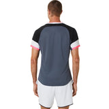 Asics Men's Match Short Sleeve Top (Black/Grey) - RacquetGuys.ca