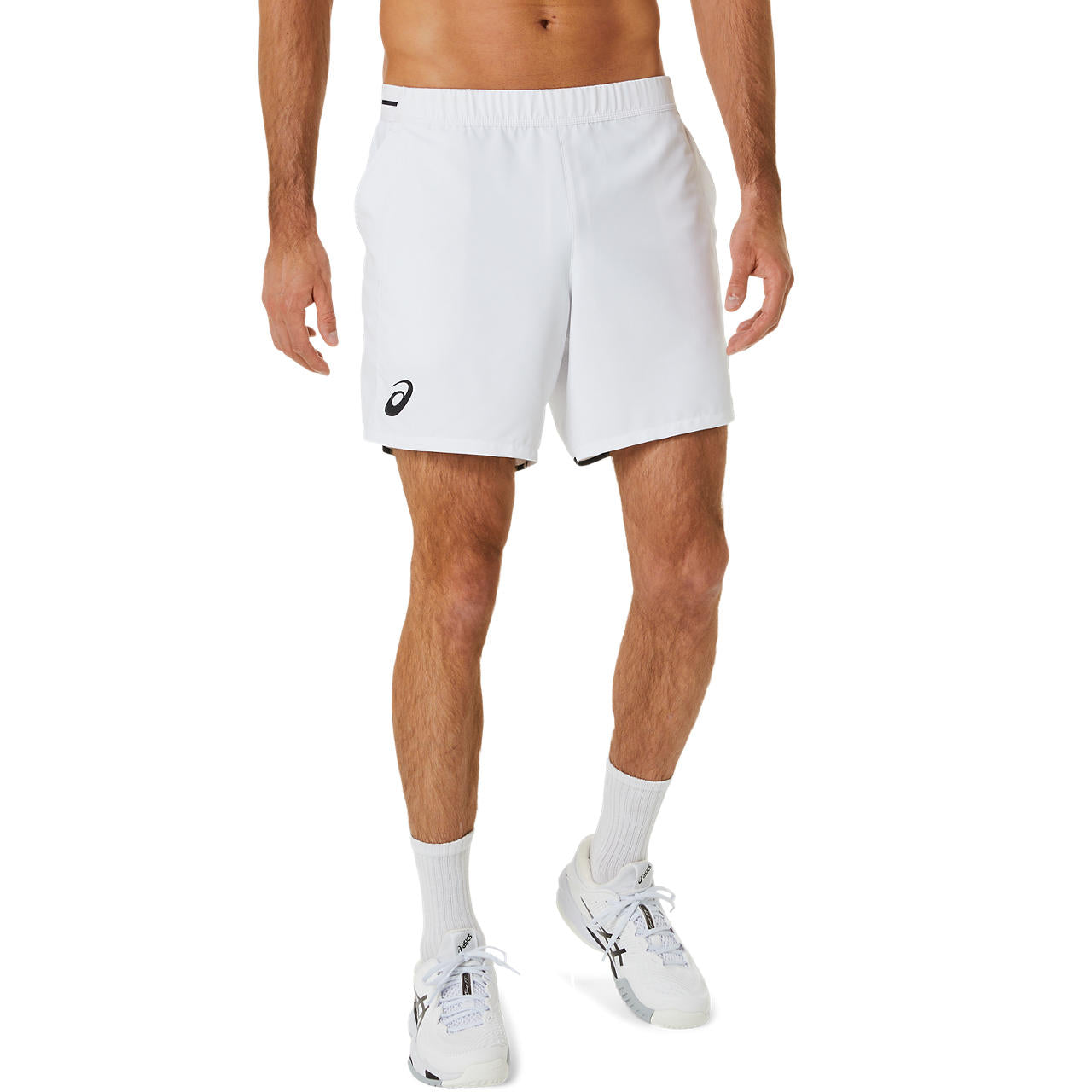 Asics Men's Match 7-Inch Shorts (White) - RacquetGuys.ca