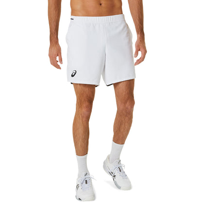 Asics Men's Match 7-Inch Shorts (White) - RacquetGuys.ca