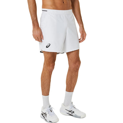 Asics Men's Match 7-Inch Shorts (White) - RacquetGuys.ca