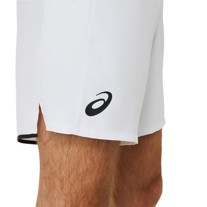 Asics Men's Match 7-Inch Shorts (White) - RacquetGuys.ca