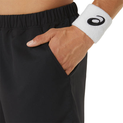 Asics Men's Court 7-Inch Shorts (Black) - RacquetGuys.ca