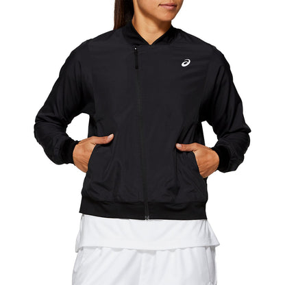 Asics Women's Practice Jacket (Black) - RacquetGuys.ca