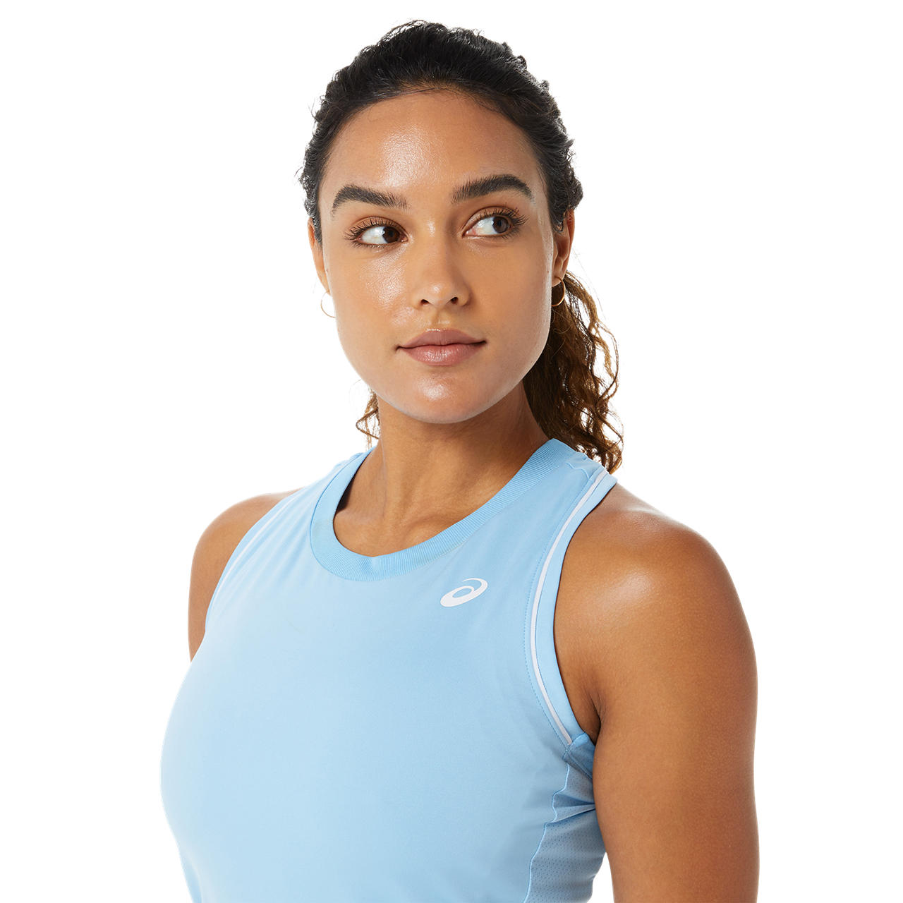 Asics Women's Piping Tank Top (Arctic Sky) - RacquetGuys.ca