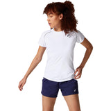 Asics Women's Court Piping Short Sleeve Top (White) - RacquetGuys.ca