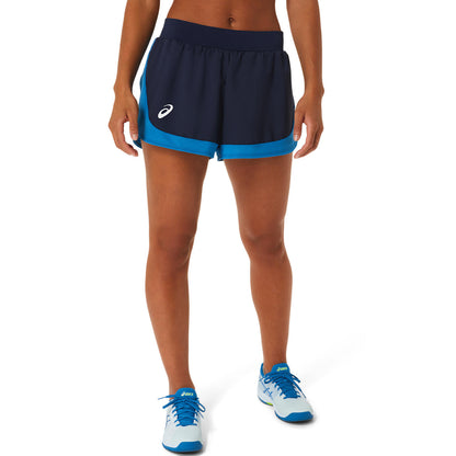 Asics Women's Match Short (Midnight/Hazard Green) - RacquetGuys.ca