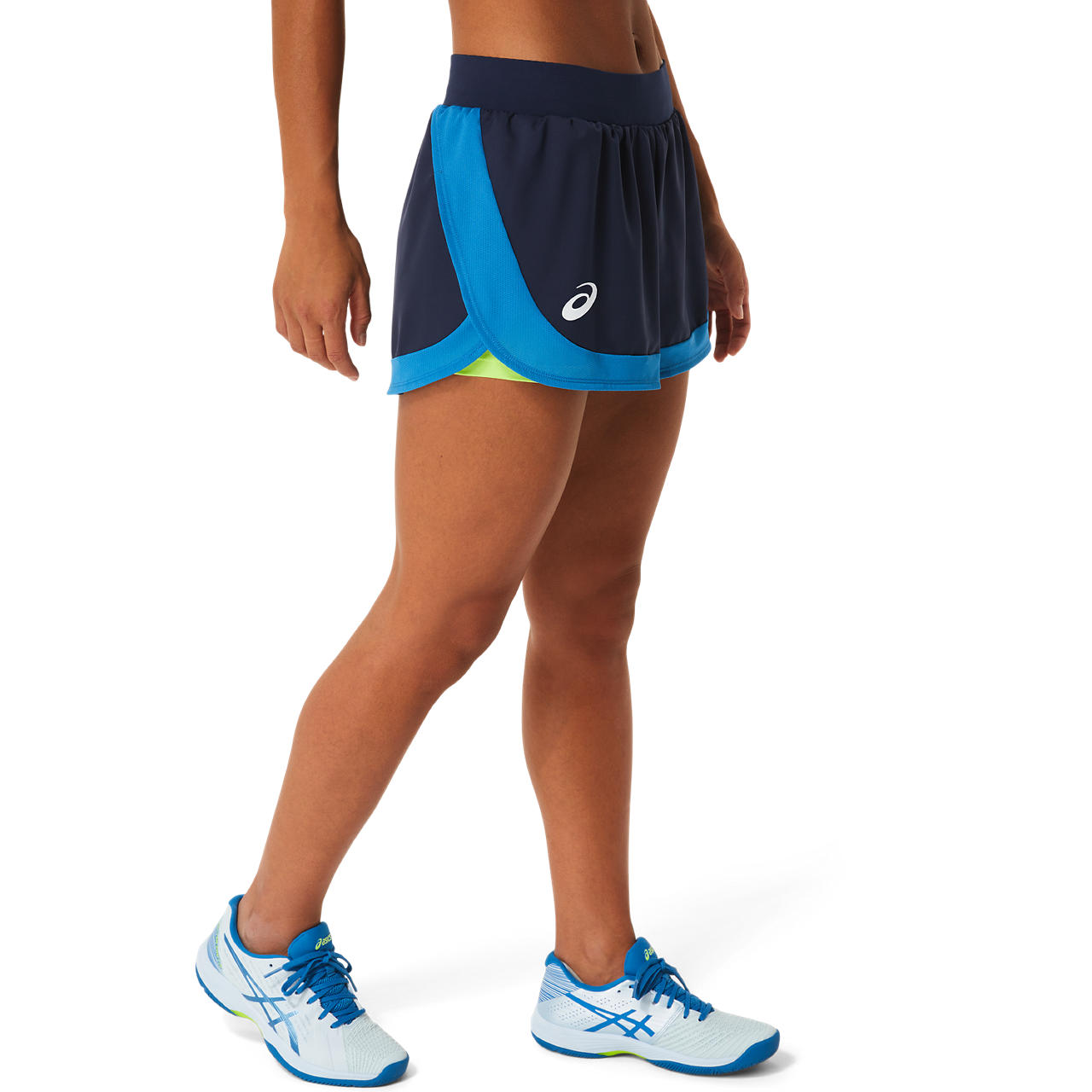 Asics Women's Match Short (Midnight/Hazard Green) - RacquetGuys.ca