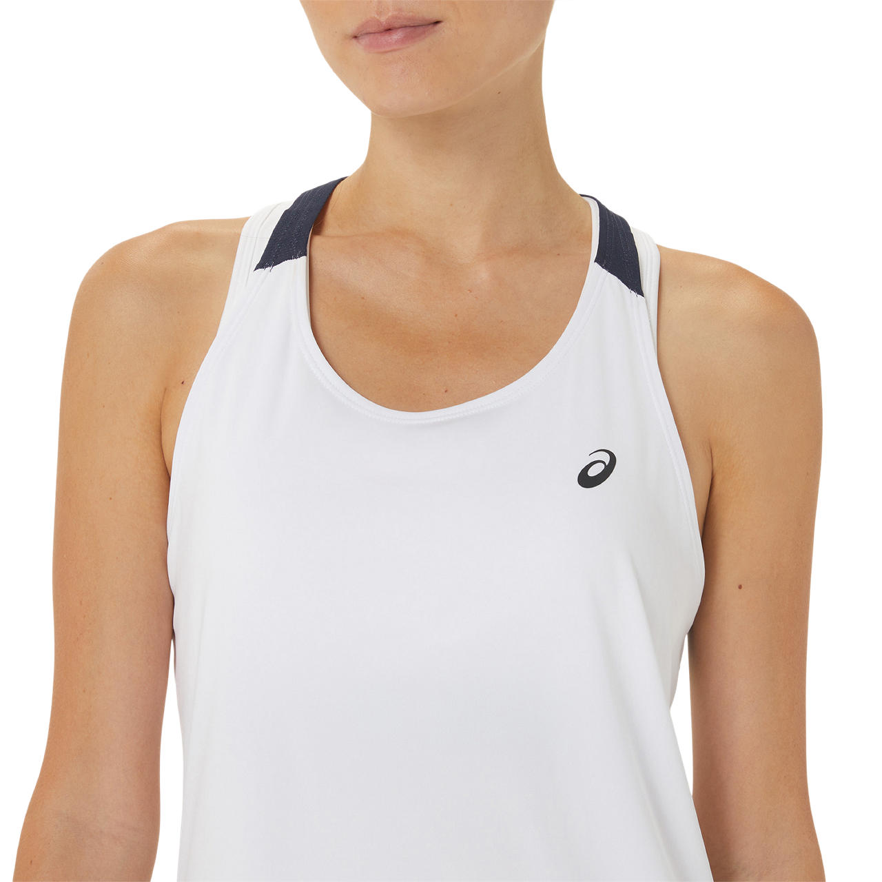 Asics Women's Court Tank Top (White/Midnight) - RacquetGuys.ca