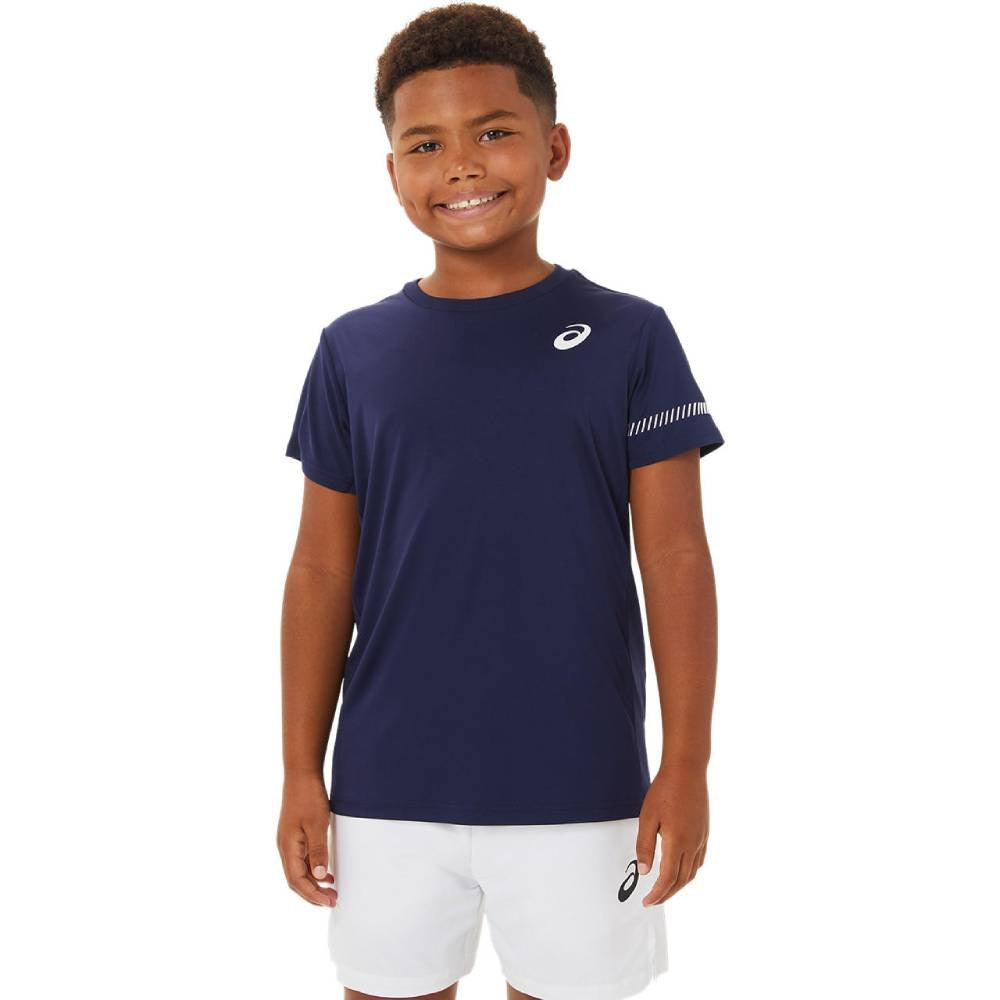 Asics Boy's Tennis SS Top (Peacoat) - RacquetGuys.ca