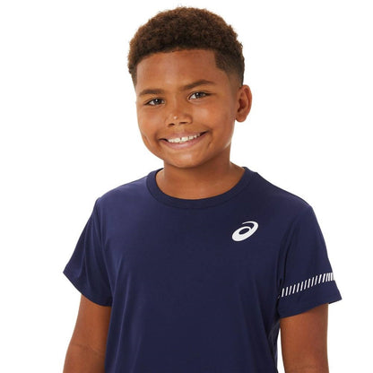Asics Boy's Tennis SS Top (Peacoat) - RacquetGuys.ca