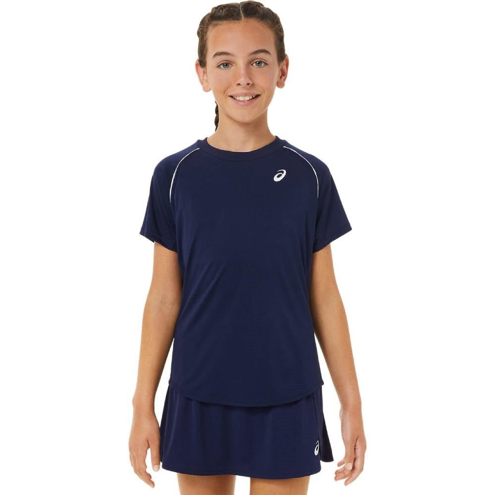 Asics Girl's Tennis SS Top (Peacoat) - RacquetGuys.ca