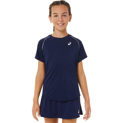 Asics Girl's Tennis SS Top (Peacoat) - RacquetGuys.ca