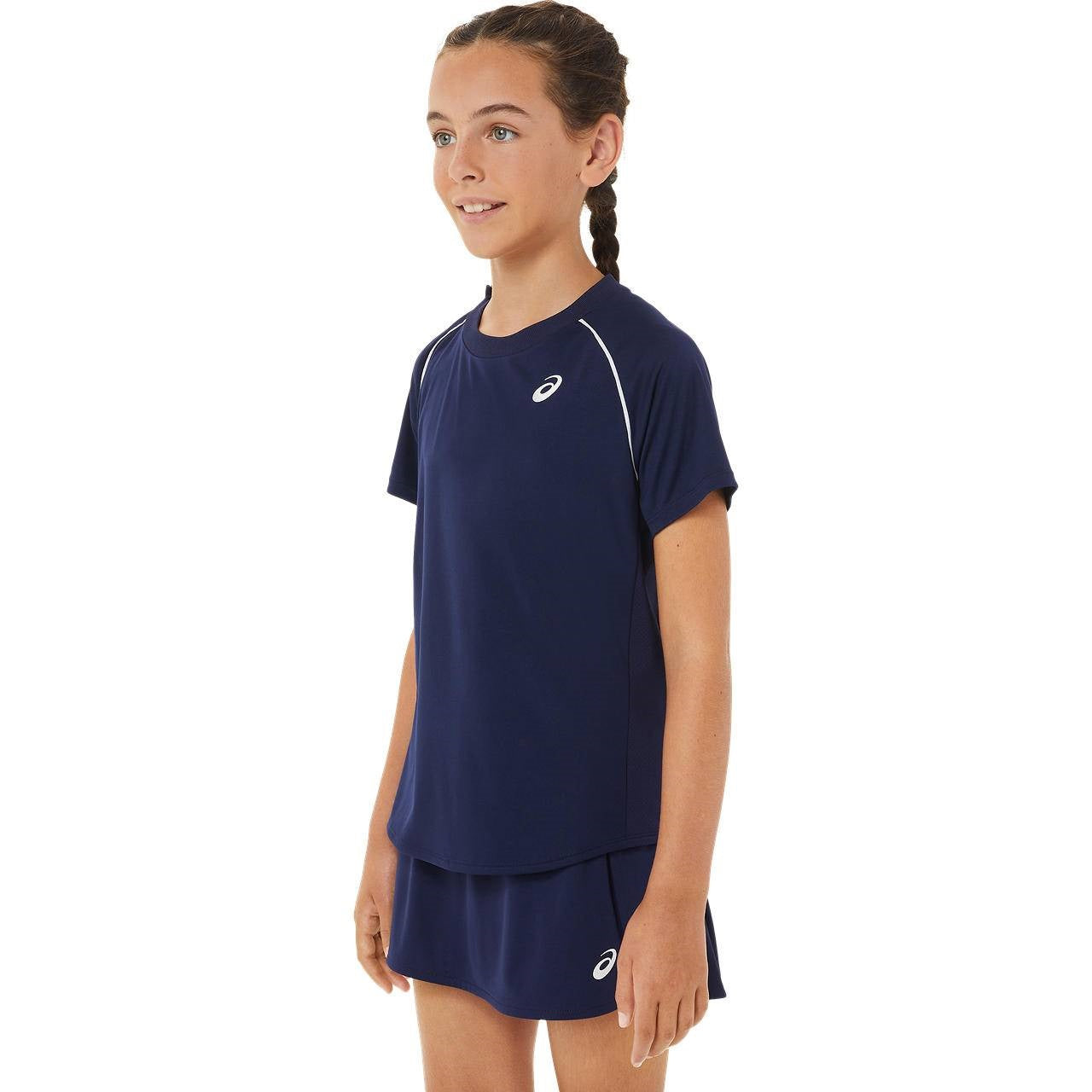 Asics Girl's Tennis SS Top (Peacoat) - RacquetGuys.ca