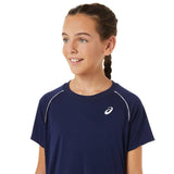 Asics Girl's Tennis SS Top (Peacoat) - RacquetGuys.ca