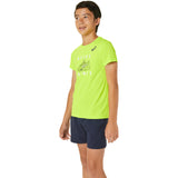Asics Boys' Tennis Graphic Short Sleeve Top (Green)