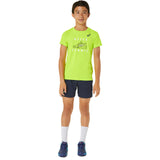 Asics Boy's Tennis Graphic Short Sleeve Top (Green) - RacquetGuys.ca