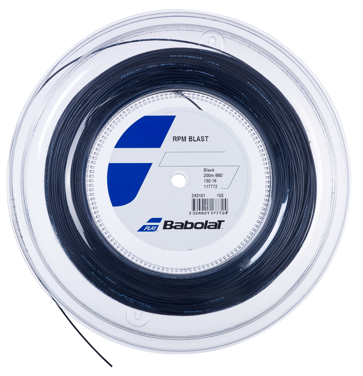 Babolat RPM Blast 16 Tennis String Reel (Black) - RacquetGuys.ca