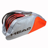 Head Radical Combi 6 Pack Racquet Bag (Grey/Orange) - RacquetGuys.ca