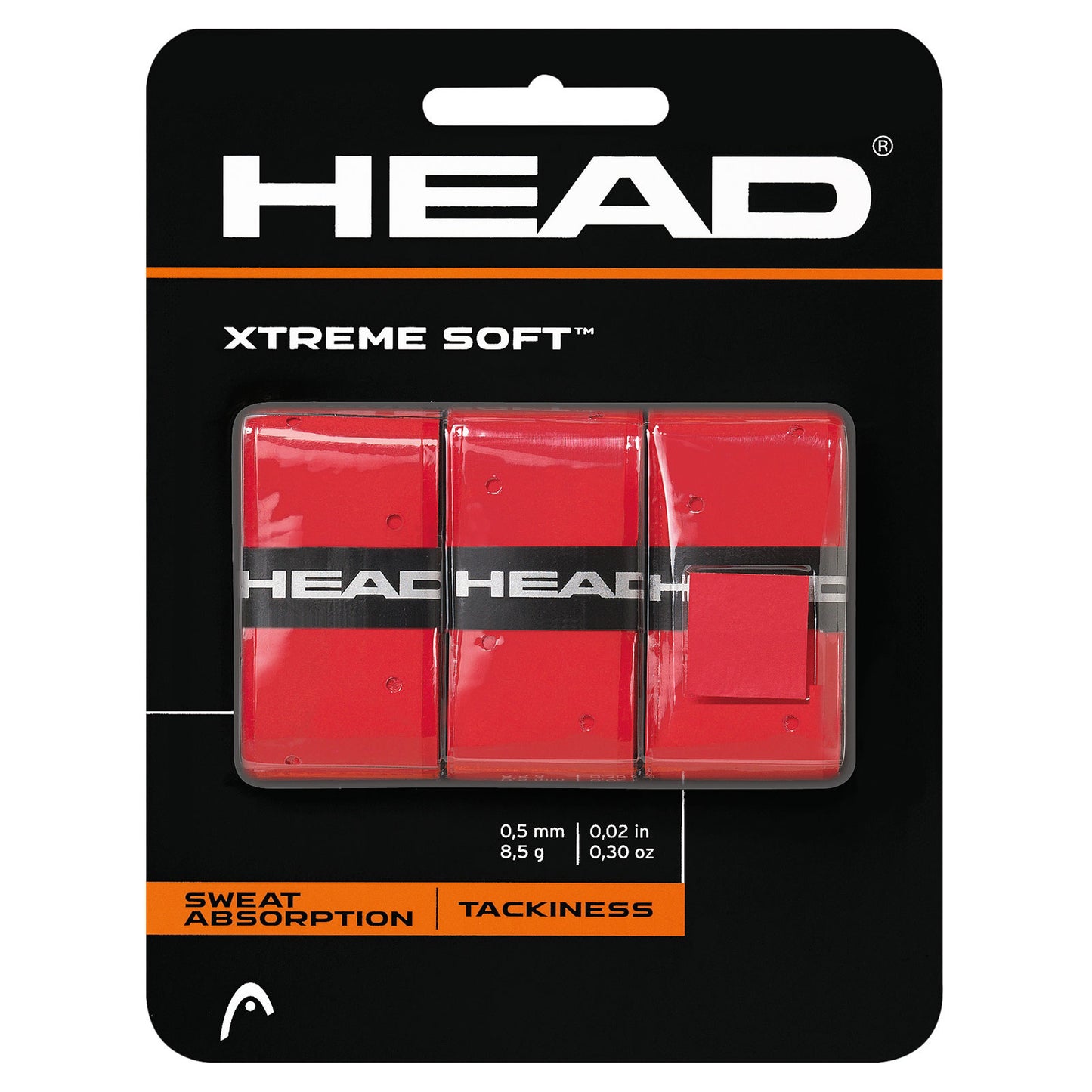 Head Xtreme Soft Overgrip 3 Pack (Red) - RacquetGuys.ca