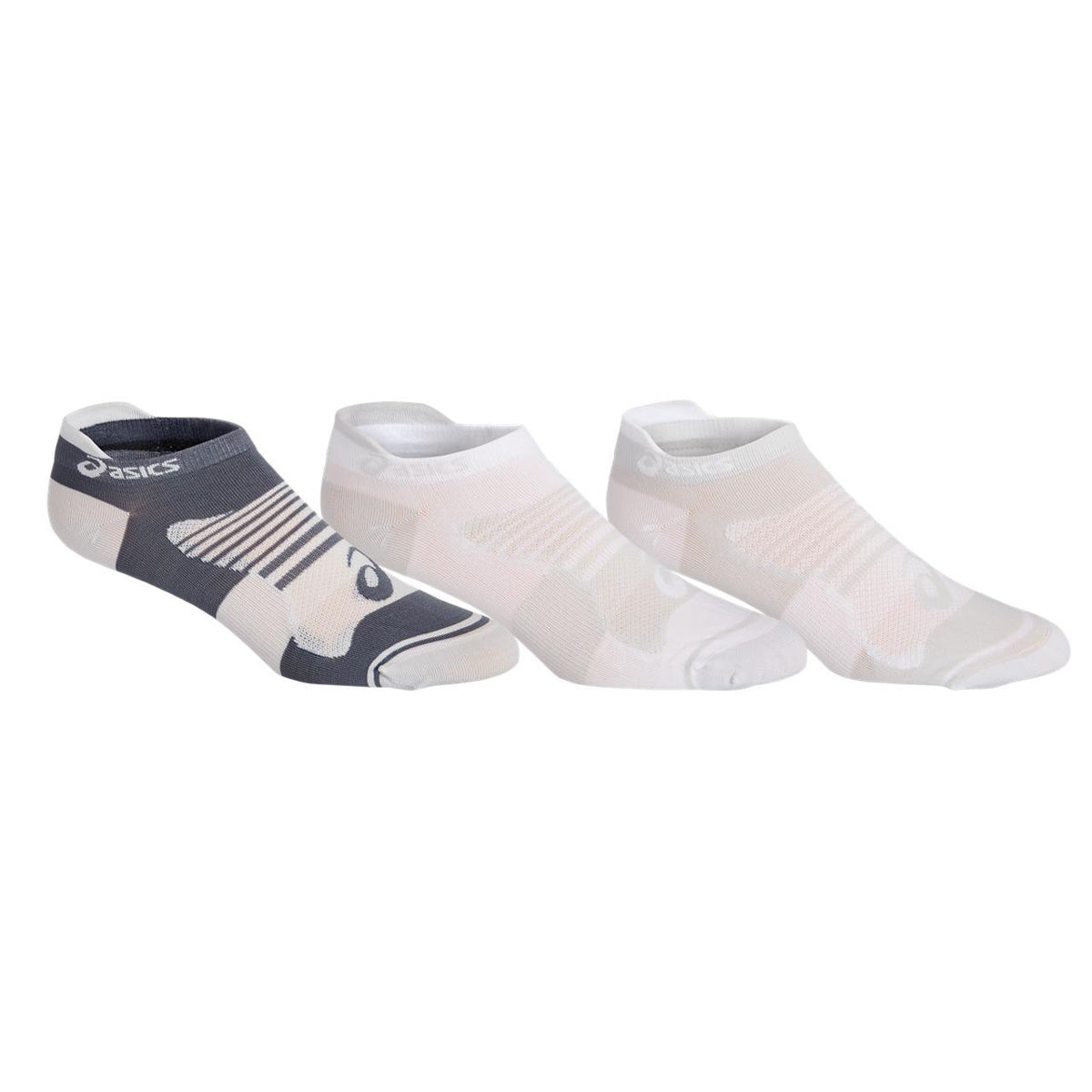 Asics Women's Quick Lyte Plus 3-Pack Socks (White/Black) - RacquetGuys.ca