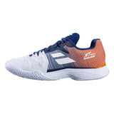 Babolat Jet Mach II AC Men's Tennis Shoe (White/Blue/Orange) - RacquetGuys.ca