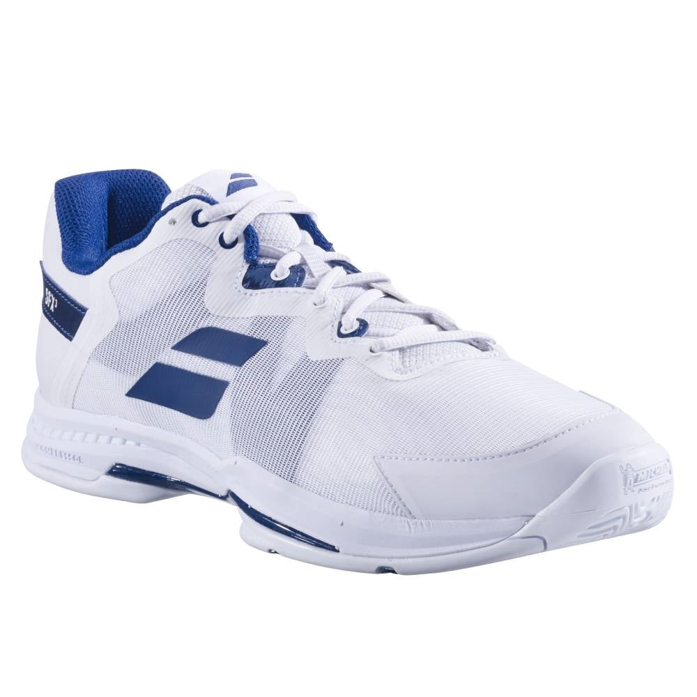 Babolat SFX 3 AC Men's Tennis Shoe (White/Navy) - RacquetGuys.ca