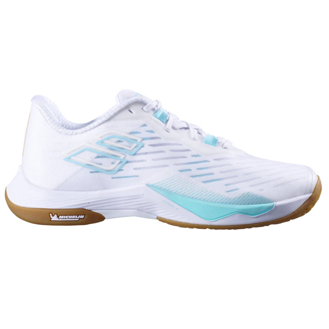 Babolat Shadow Tour Women's Indoor Court Shoe (White/Cockatoo) - RacquetGuys.ca