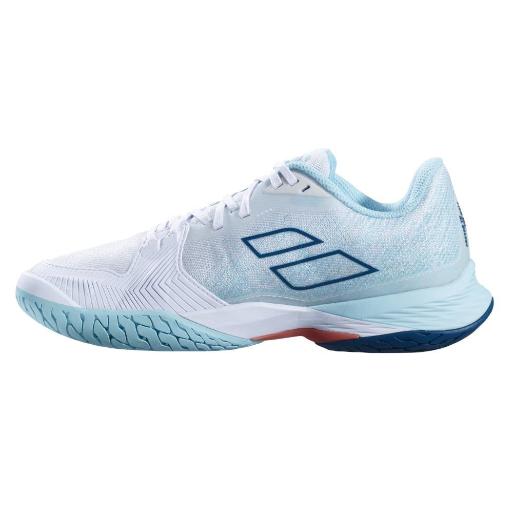 Babolat Jet Mach III AC Women's Tennis Shoe (White/Blue) - RacquetGuys.ca
