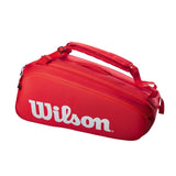 Wilson Super Tour 9 Pack Racquet Bag (Red) - RacquetGuys.ca