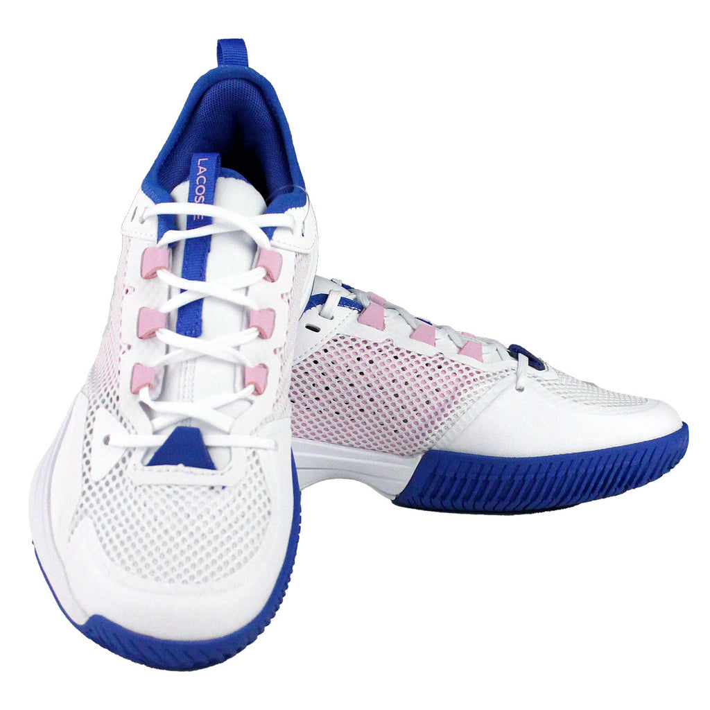 Lacoste AG-LT21 Textile Women's Tennis Shoes (White/Pink) - RacquetGuys.ca