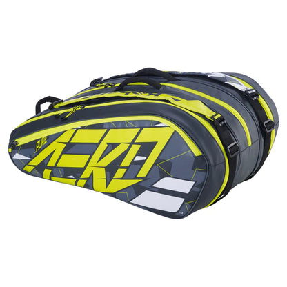 Babolat Pure Aero 12 Pack Racquet Bag 2023 (Black/Yellow) - RacquetGuys.ca