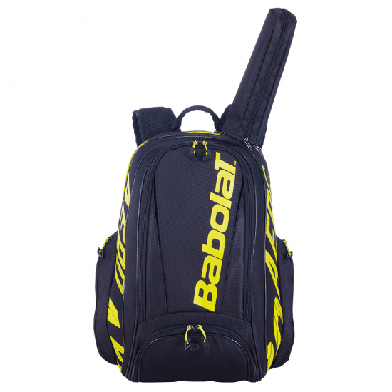 Babolat Pure Aero Backpack Racquet Bag Black Yellow RacquetGuys.ca