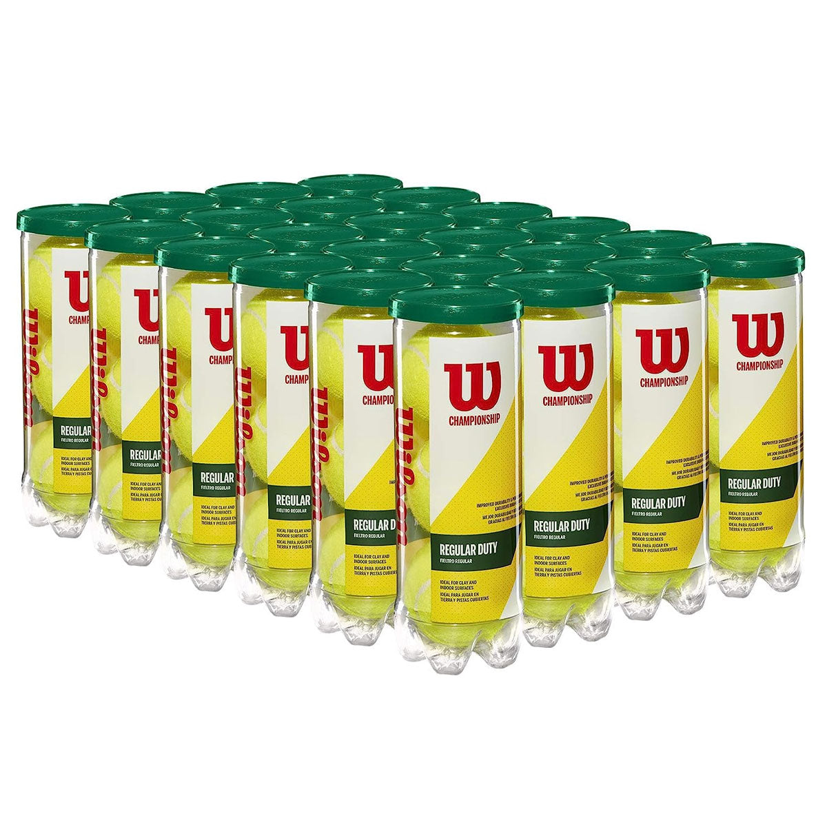Wilson Championship Regular Duty Tennis Balls - 24 Can Case - RacquetGuys.ca