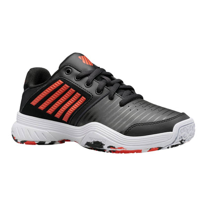 K-Swiss Court Express OMNI Junior Tennis Shoe (Black/White/Orange) - RacquetGuys.ca