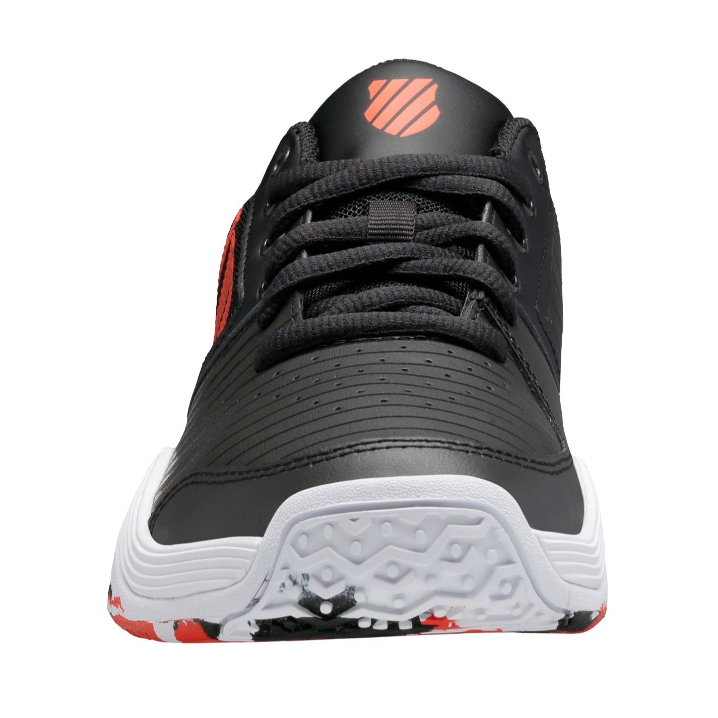 K-Swiss Court Express OMNI Junior Tennis Shoe (Black/White/Orange) - RacquetGuys.ca