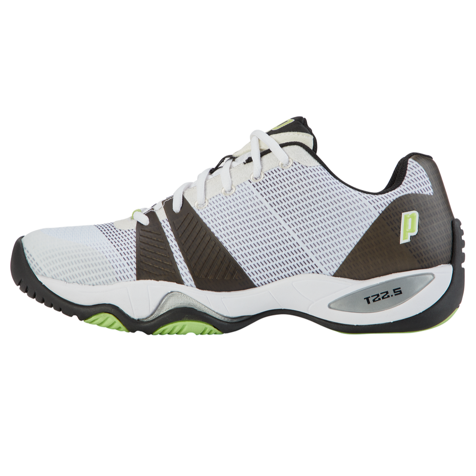 Prince T22.5 Men's Tennis Shoe (White/Green/Black) | RacquetGuys.ca