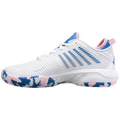 K-Swiss Hypercourt Supreme Women's Tennis Shoe (White/Star Sapphire/Orchid Pink) - RacquetGuys.ca