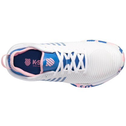 K-Swiss Hypercourt Supreme Women's Tennis Shoe (White/Star Sapphire/Orchid Pink) - RacquetGuys.ca