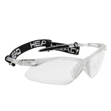 Head Icon Pro Eyeguard (White/Silver) - RacquetGuys.ca
